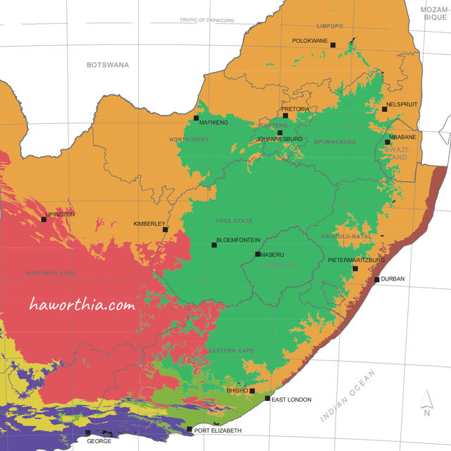 Darker green identifies the Grassland Biome.